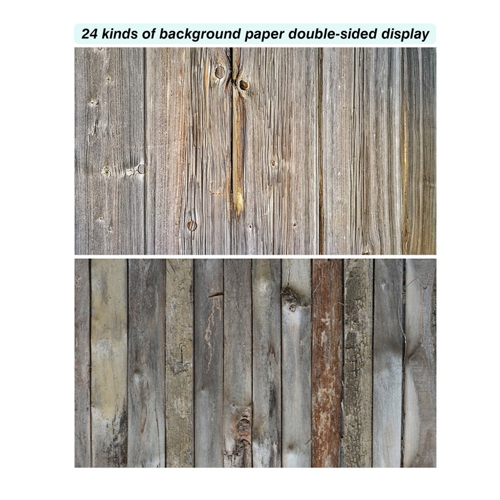2 Sided Photo Background Paper Photography Marbling Backdrop Wood Grain