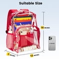 thumbnail image 2 of Mochila Vorspack de PVC transparente, resistente, roja, 2 of 6