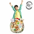 thumbnail image 3 of Birdhouse Storage Toy Bag Chair, Human Made Bird Nest Wooden Houses of Various Types Colorful Illustraiton, Stuffed Animal Organizer Washable Bag, Large Size, Cream Multicolor, by Ambesonne, 3 of 3