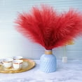 thumbnail image 5 of Faux Grass,Bexikou 30 Stems Artificial Grass,18''Fake Fluffy Plants Boho Decor for Living Room Home Office Wedding(Red), 5 of 8