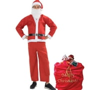 Adorable Red Santa Claus Bag Large Christmas Candy Gift Pouch Sack Santa Costume Accessory