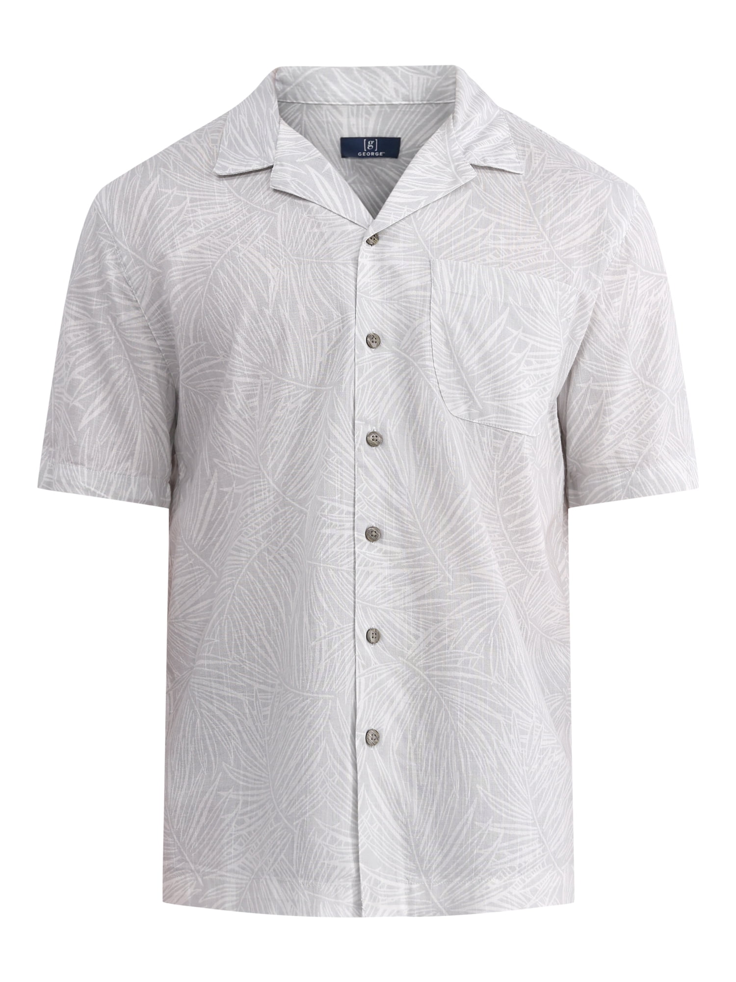 George Men's and Big Men’s Camp Shirt, Sizes S-3XL
