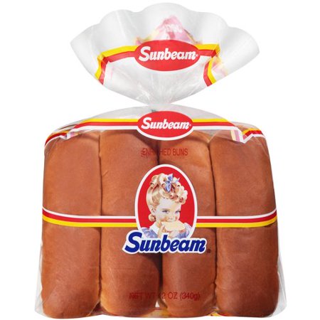 Sunbeam Hot Dog Buns, 8 ct, 12 oz