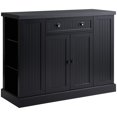 thumbnail image 2 of HOMCOM Fluted-Style Wooden Kitchen Island Storage Cabinet for Dining Room, 2 of 8