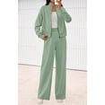 thumbnail image 3 of PRETTYGARDEN Women's 2 Piece Outfits Fall Sweatsuits Zip Up Sweatshirt Wide Leg Sweatpants Casual Tracksuit Lounge Sets, 3 of 8