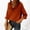 Orange, variant on NTACZA 3/4 Sleeve Ladies Sweaters V Neck Elegant Blue Sweater Dressy Work Ruffle Knit Shirt Ladies Jumpers L