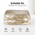 thumbnail image 6 of XMXT Throw Blankets, Brown Simple Stripe Print Bed Blanket for Bedroom Sofa, 50 x 70 inches Brown, 6 of 9