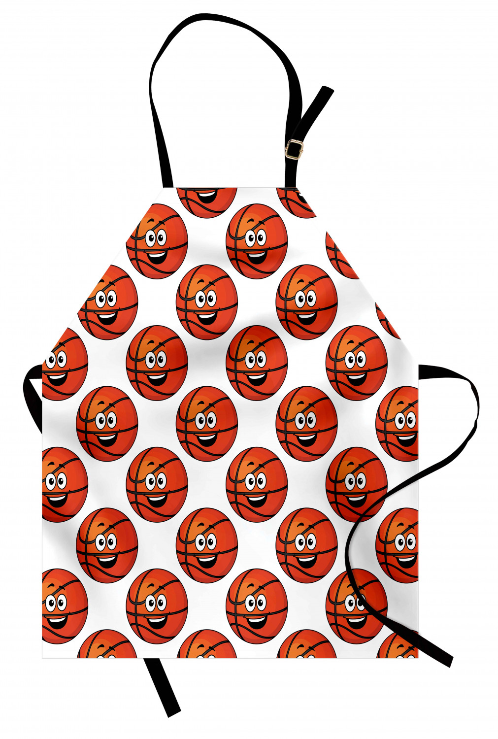 Basketball Apron Happy Smiling Orange Balls Emoticons Entertainment