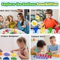 thumbnail image 4 of Xinhuidalsq Rainbow Counting Bears Juego de 100 10 Colores Clasificación Teddy Plastic Bears Manipulativos matemáticos para niños pequeños 1 Pulgada Bear Conters Edades 3 Niños, 4 of 5