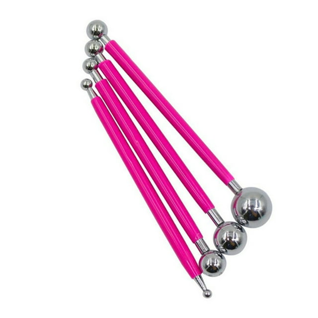 4 Uds. De herramientas de acero inoxidable, juego de azúcar esférico, bolígrafo de costura de arcilla de doble cabeza, accesorio para cocinar Herramientas y accesorios para hornear Rojo rosado Billuyoard HA074814-04