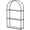 Black Frame & Transparent Shelf, variant on Black Arched Frame Wall Shelf, Decorative 2 Tier Bathroom Wall Shelf with Transparent Tempered Glass Shelves and Robust Storage Capacity, 5.1" D x 16.3" W x 18.6" H