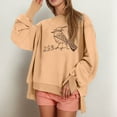 thumbnail image 2 of HOWPAY Graphic Sweatshirts for Women Oversized Crew Neck Long Sleeve Drop Shoulder Vintage Casual Loose Fit Pullover Tops Fall Y2k Clothes Yellow S, 2 of 5