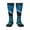 3 Black, variant on Blue Viper Snake Closeup Face Print Compression Socks for Both Men And Women for Running, Travel, Flight, Nurse