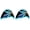 Black Turquoise Wild, variant on Horse Medium Horse Sports Medicine No-Turn Overreach Bell Boots 4170E