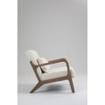 thumbnail image 4 of DeeHome Mid Century Modern Accent Chair with Wood Frame, Upholstered Living Room Chairs with Waist Cushion, Reading Armchair for Bedroom Sunroom, 4 of 9