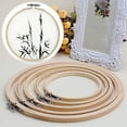 thumbnail image 1 of Opolski Cross Stitch Machine Adjustable Embroidery Hoop Ring Bamboo Sewing Tool 13-27cm, 1 of 7