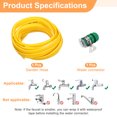 thumbnail image 3 of Uxcell Garden Hose 16ft Durable TPE Anti-Kink Water Hose Non-Expanding Flexible Yard Hose with Universal Water Connector Fittings for Outdoor Watering Cleaning House Car Wash, Yellow, 3 of 7