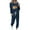 Blue, variant on 2 Piece Shorts Sets for Women Casual Womens Sets 2 Piece Outfits Fall Women's Round Neck Long Sleeved Top+long Pants Home Sports Yoga Suit Set New & Trending