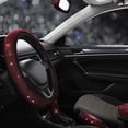 thumbnail image 7 of CxhicLuv Rhinestone Steering Wheel Cover, Auto Sparkling Wheel Protector, Universal 14-15 Inches for Women, Vehicle Steering Accessories, Fashionable Grip & Protection Tools for Female Drivers, Red, 7 of 7
