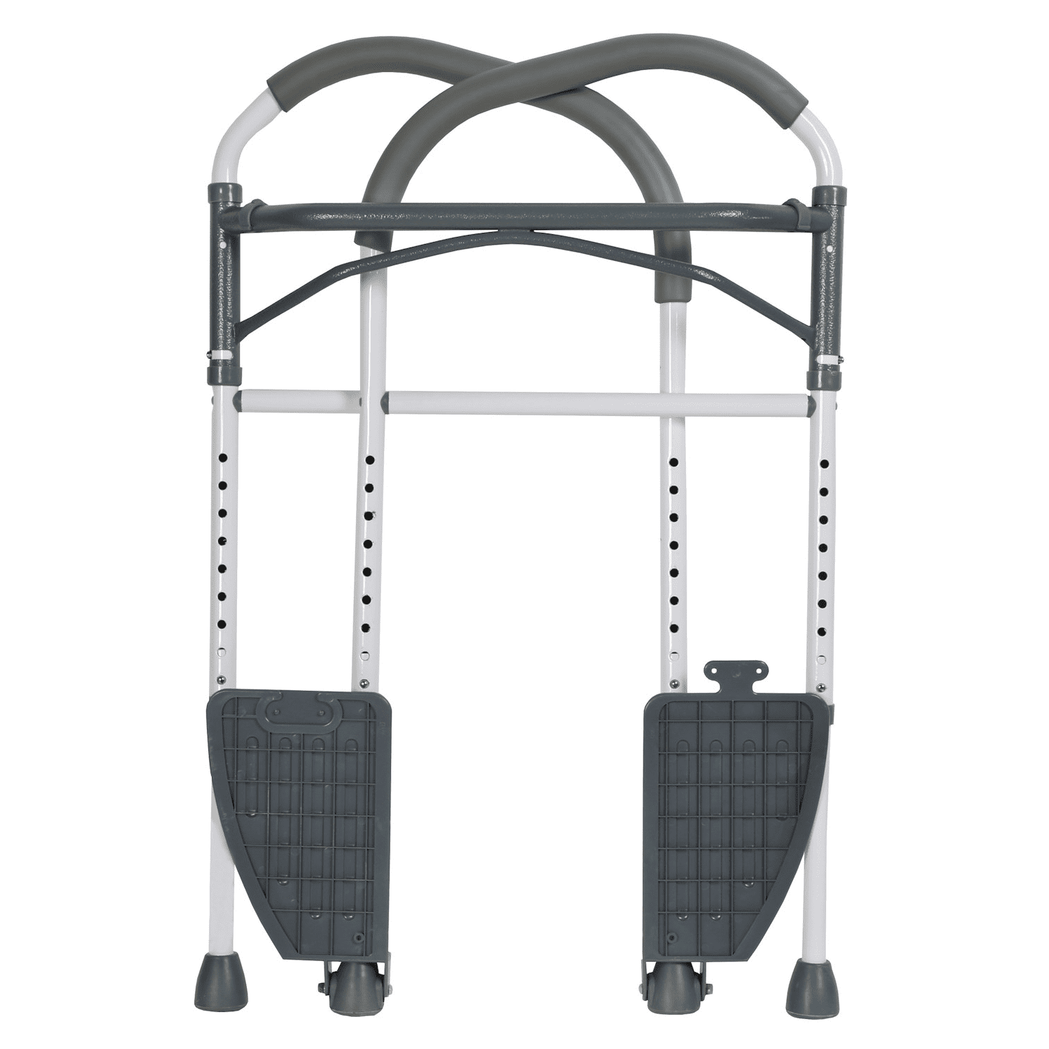 Healthline Adjustable Toilet Safety Frame with Foot Plate, Foldable Aluminum Bathroom Safety Rails for Seniors, Elderly and Handicap Support