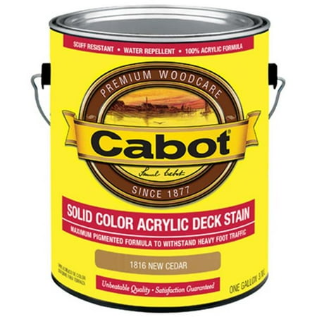 Cabot Samuel 1816-07 Gallon Cedar Solid Color Acrylic Deck Stain - Pack ...