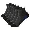 thumbnail image 2 of Helii Men's 6 Pack Ankle Socks – Low Cut Athletic Running Socks, Breathable Polyester Sport Socks with Reinforced Heel & Toe, Lightweight Moisture Wicking Performance Socks Grey,One Size, 2 of 4