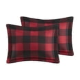 thumbnail image 2 of King Cal King Faux Wool to Faux Fur Down Alternative Comforter Set Multicolor Plaid Print Oeko Tex Certified Machine Washable, 2 of 6
