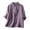 Purple, variant on TKLPEHG Womens Tops 3/4 Length Sleeve Tshirts Summer Dressy Casual V Neck Button Shirts Comfy Loose Fashion Womens Clothes (Beige,XXL)