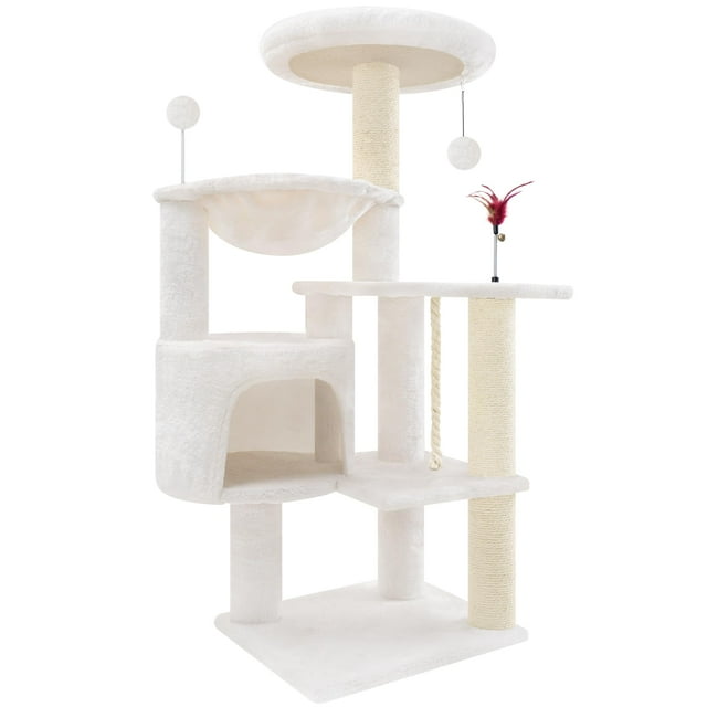 Árbol para Gatos TWDEPART de 108 cm para Gatos de Interior con Condo Acogedor