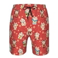 thumbnail image 3 of Logiee Japanese Maneki Cats Print Mens Swim Trunks Quick Dry Board Shorts,Breathable Hawaii Beach Shorts Swimwear Bathing Suits-Medium, 3 of 6