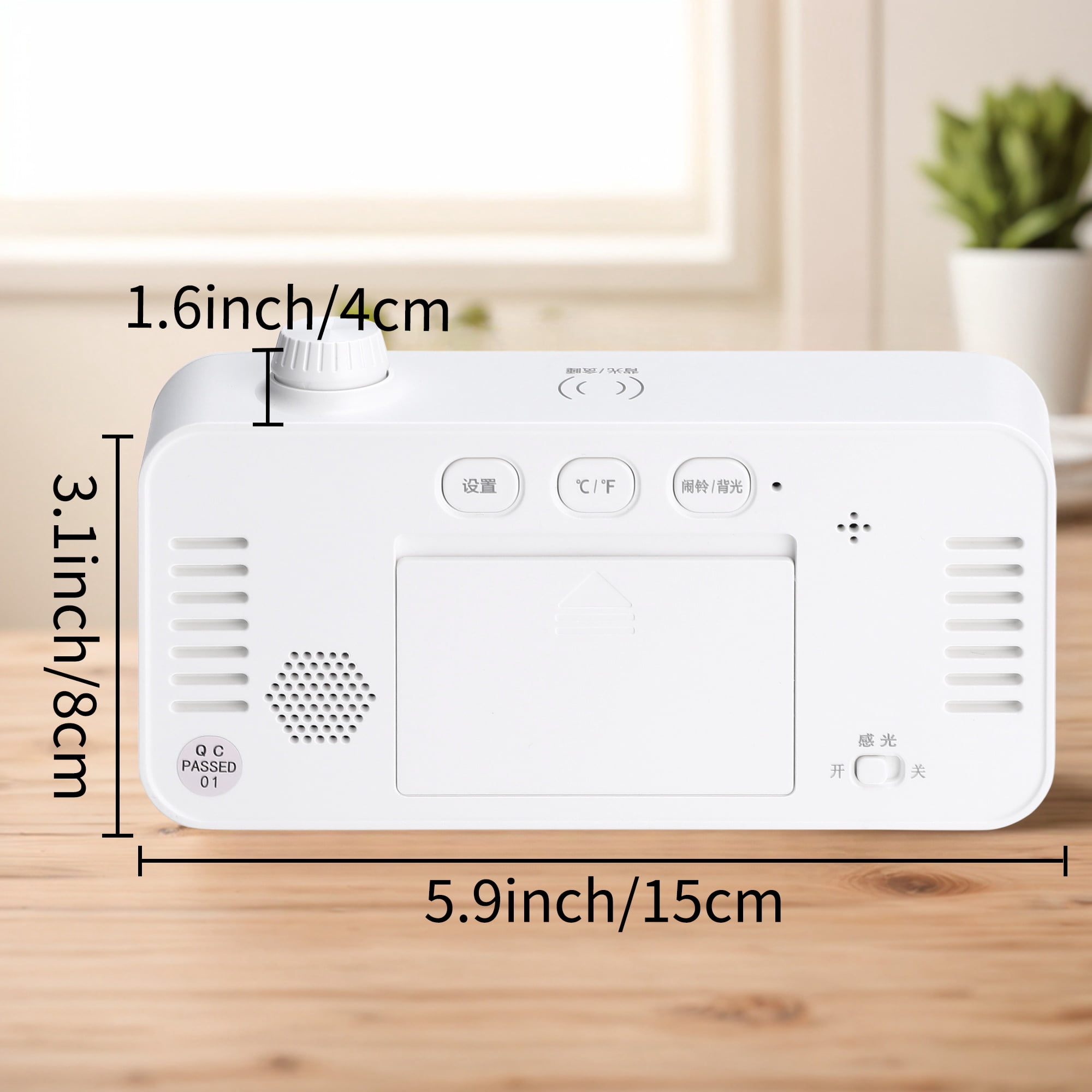 Unique Bargains Small Digital Alarm Clock Bedroom for Deep Sleepers White