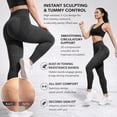 thumbnail image 3 of Anti Cellulite Compression 3D Leggings for Women with Resistance Bands Butt Lifting Tummy Control Gym Yoga Pants, 3 of 8