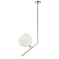 thumbnail image 3 of Home Decor Ryland 1 Light Chrome And Frosted White Glass Pendant, 3 of 7