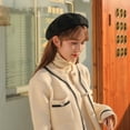 thumbnail image 6 of Girl Sweet All-match British Style Autumn Winter Warm Cap Women Cap Wool Cap Wool Berets Korean Style Hat GREY, 6 of 8