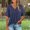 #0087-Navy, variant on AOOCHASLIY Womens Summer Tops Rolled Short Sleeve V Neck Shirts Gradient Casual Dressy Business Work Blouses Outfits