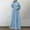 Blue, variant on Awdenio Womens Flowy Long Sleeve Dresses on Women's Fashion Round Neck Loose Long Sleeve Solid Ankle-length Dress Long Dress