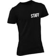 thumbnail image 3 of Men's Staff Short Sleeve T-Shirt BB, Chest Print, Black-White, 2X-Large, 3 of 3