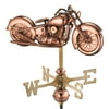 Good Directions Motorcycle Weathervane with Roof Mount, Pure Copper - 14"L
