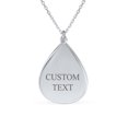 thumbnail image 5 of Bling Jewelry Womens Mother Bear & Cub Dangling Diamond-Cut Teardrop Pendant Necklace Sterling Silver, 5 of 5