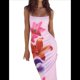 thumbnail image 3 of Vestido Floral para Mujer, Verano 2025, con Tirantes Finos, Ajustado, de , para Vacaciones en la Playa. Rosa M, 3 of 10