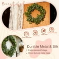 thumbnail image 3 of Artificial Eucalyptus Wreath - Handmade Green Floral Wreath for Front Door,Wall,and Seasonal Home Decor,18 inch, 3 of 6