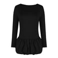 thumbnail image 4 of Vestido de Manga Corta para las Mujeres, Color Sólido Encaje Hasta Cintura Retracta Satén Tenedor Dividido, Cuello Redondo Midi, 4 of 8