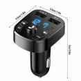 thumbnail image 3 of FM Bluetooth Transmitter for Car, Wireless Bluetooth Aux Adapter Car Kit MP3 Player Receiver Audio Music Stereo, Handsfree Calling Dual USB Ports Quick Charger for All Smartphones, 3 of 7