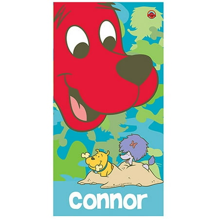 Personalized Clifford Silhouette and Sand Beach Towel