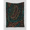 thumbnail image 1 of Floral Tapestry, Colorful Herbs and Flowering Stems on Dark Backdrop Nature Coming Alive in Spring, Wall Hanging for Bedroom Living Room Dorm Decor, 60W X 80L Inches, Multicolor, by Ambesonne, 1 of 2