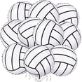 thumbnail image 1 of Yanonmyfd 10 Pack 18 Inch Blue Soccer Foil Balloons Football Helium Metallic Mylar Balloons for Birthday Party Sports Theme World Cup Party Decorations,18 Inch White Volleyball, 1 of 14