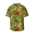 thumbnail image 2 of Vsdgher Squirrel And Fox In The Forest Print Men's Wrinkle Free Untucked Cuban Shirt Business Casual Button Down Shirts Short Sleeve Shirt, 2 of 7