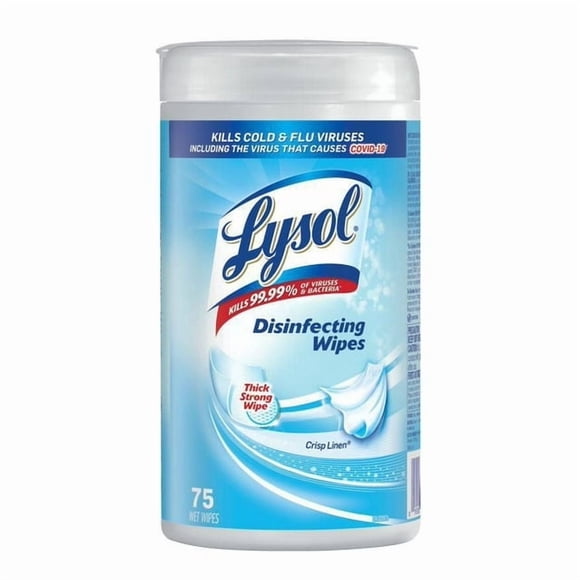 LYSOL® Disinfecting Wipes, Crisp Linen, 75 Count, 75ct