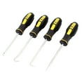 thumbnail image 3 of 4 Pcs Black Yellow Nonslip Plastic Handle Metal Pick Hook Set, 3 of 3