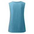 thumbnail image 5 of Brilliant Tank Tops for Women Plus Size 3x Women's Ladies V Neck Loose Tops Casual Solid Color T-Shirt Sleeveless Blouse Vest (Blue,XXL), 5 of 5